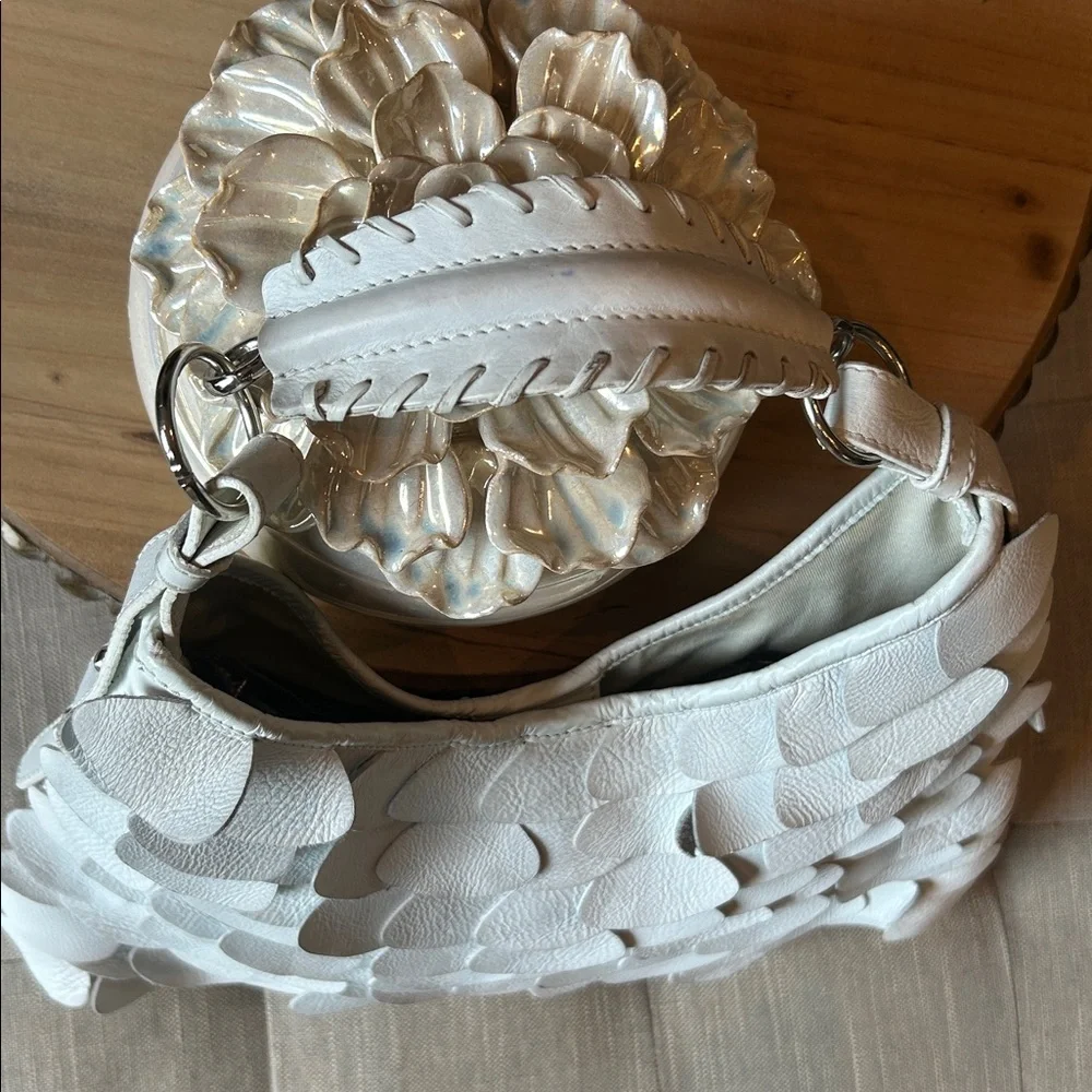 Yves Saint Laurent St. Tropez Fish Scale Leather Bag